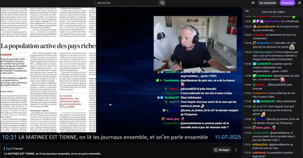 Emission Twitch de Samuel Etienne