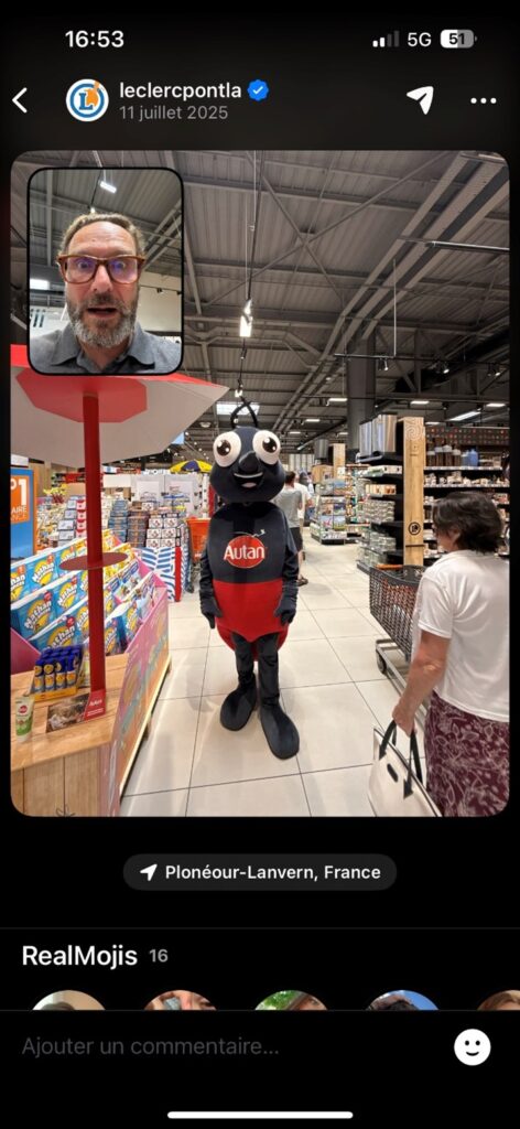 Publication BeReal du E.Leclerc de Pont-l'Abbé