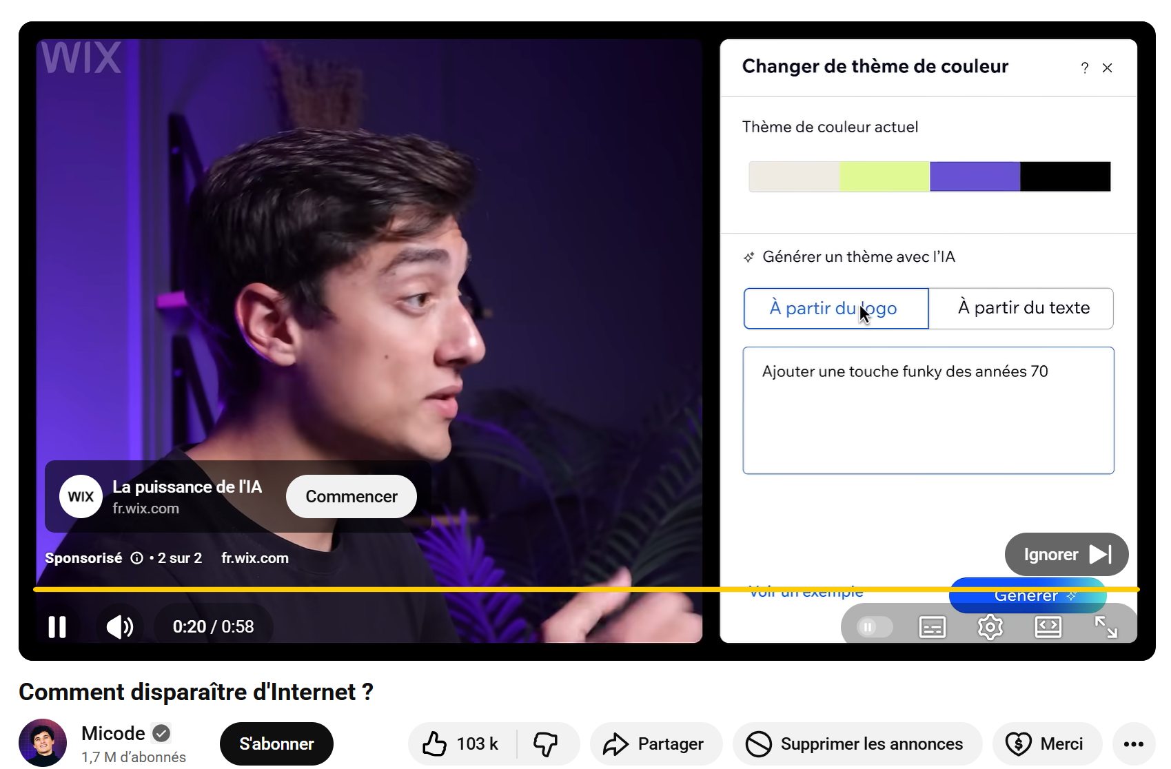 Capture d'écran - Publicité vidéo dans une vidéo YouTube