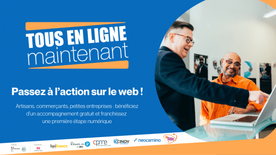 Tous en ligne maintenant : accompagnement-action | France Num et BPIfrance