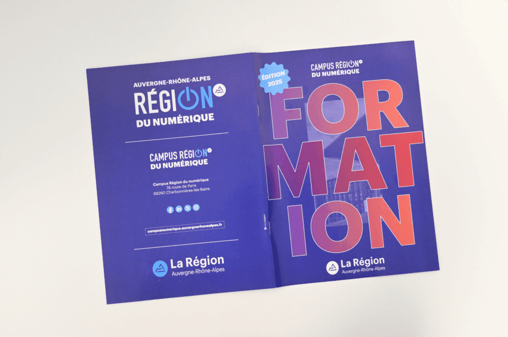 visuel de la plaquette Formation 2025 du Campus Région du numérique